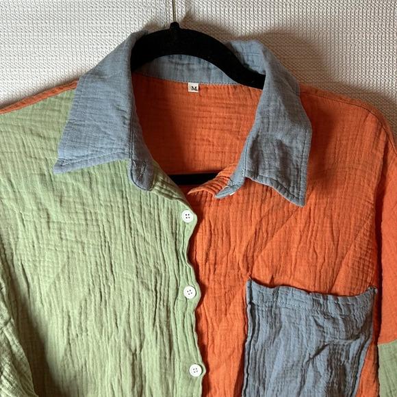 COLORBLOCK Women's Long Sleeve Button Down Casual Shirt Size M - Picture 2 of 4